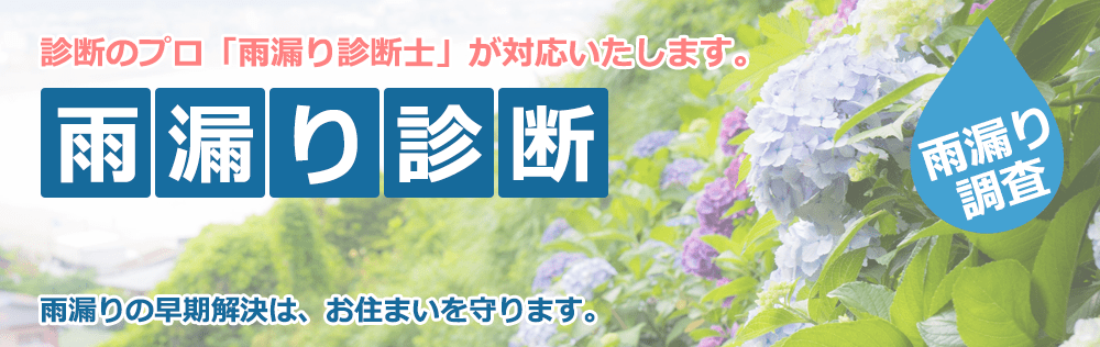 【雨漏り診断】診断のプロが無料で診断いたします。