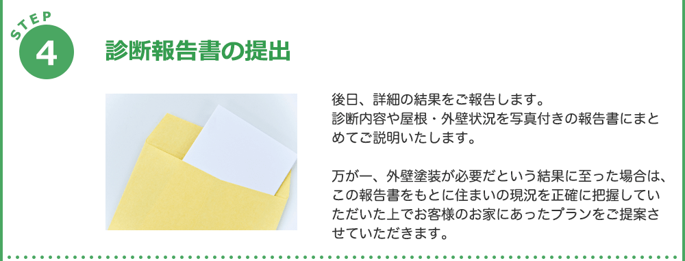 STEP4　診断報告書の提出